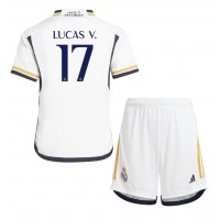 Koszulka piłkarska Real Madrid Lucas Vazquez #17 Strój Domowy dla dzieci 2023-24 tanio Krótki Rękaw (+ Krótkie spodenki)